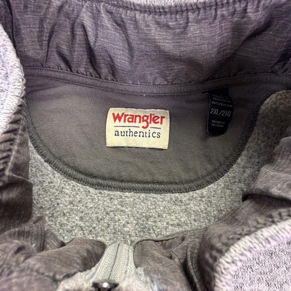 Wrangler Authentics Men's 2XL/2TG‎ Pullover Sweater Gray 1/4 Zip